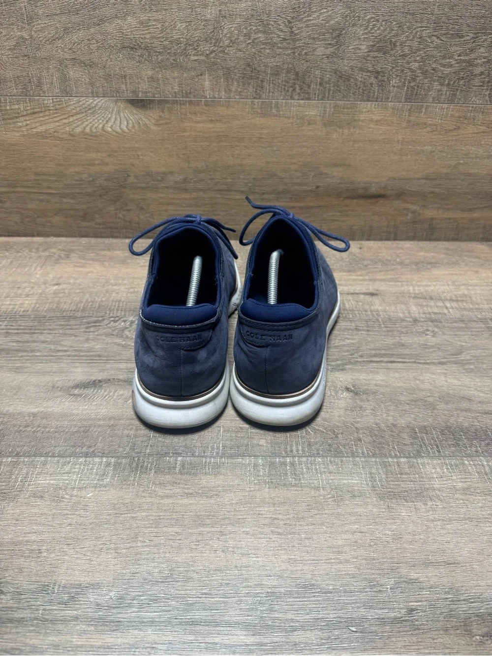 Cole Haan Navy Perforated Lace-Up Oxfords